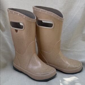 Bogs Blush & Glitter Waterproof Rain Boots with Handles